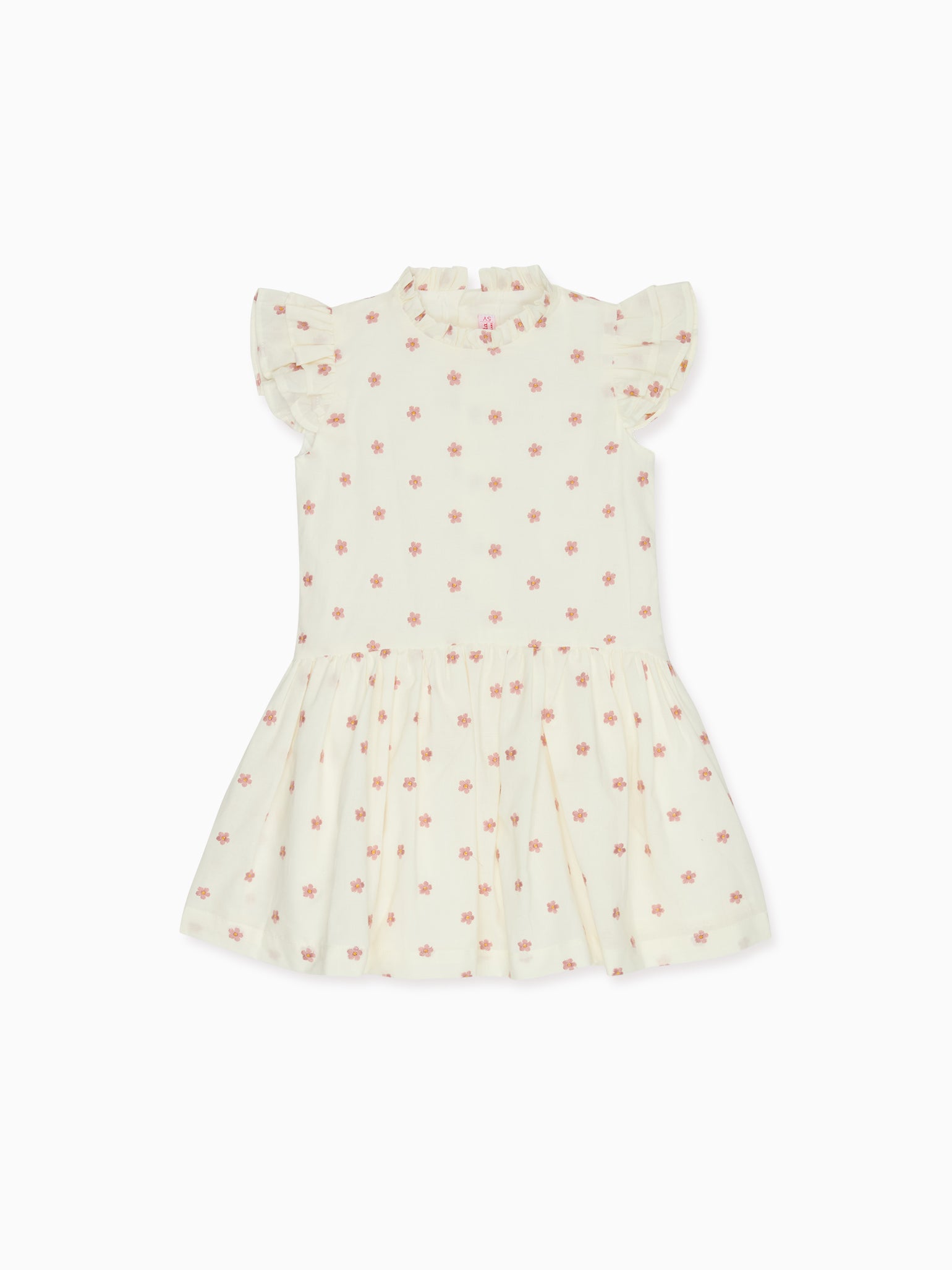 Ivory Floral Rita Girl Drop Waist Dress