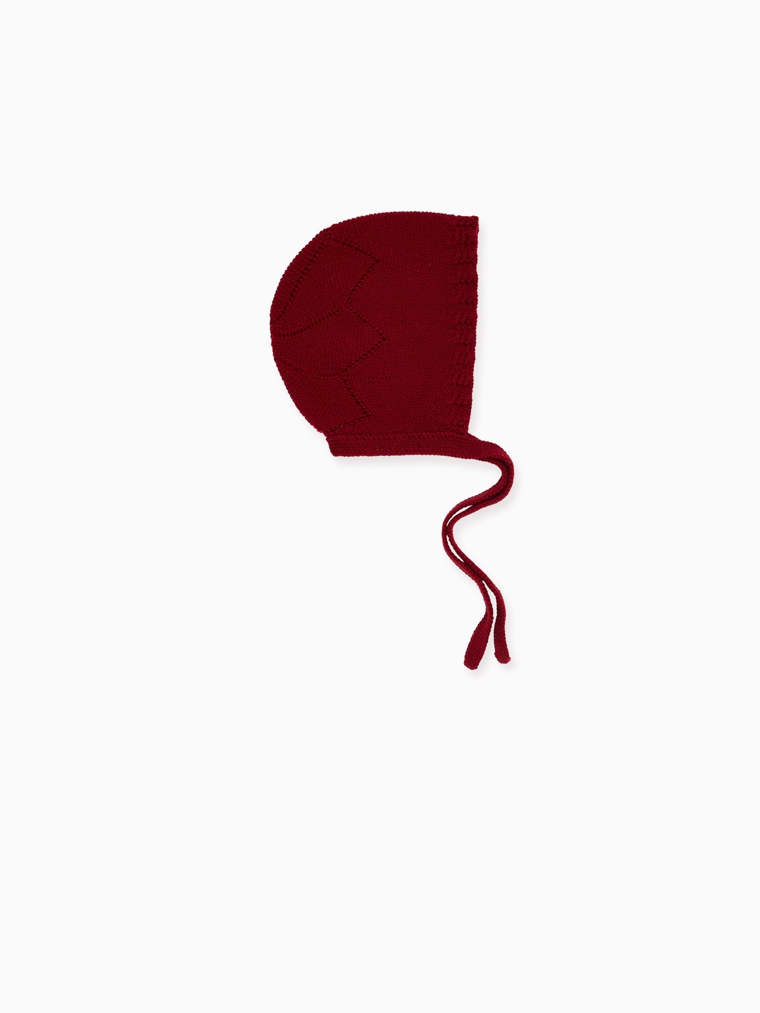 Burgundy Rixo Merino Baby Bonnet