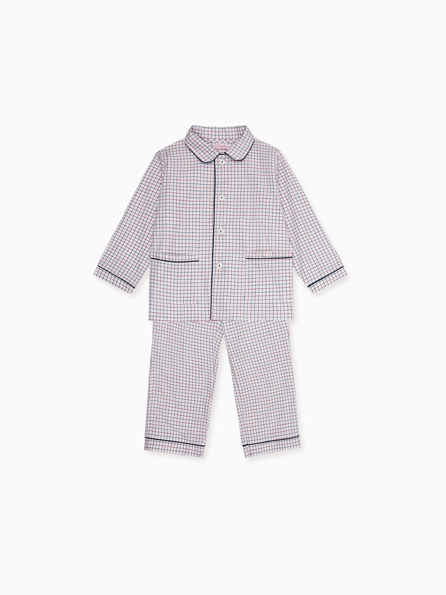 Burgundy Check Romera Kids Pyjamas