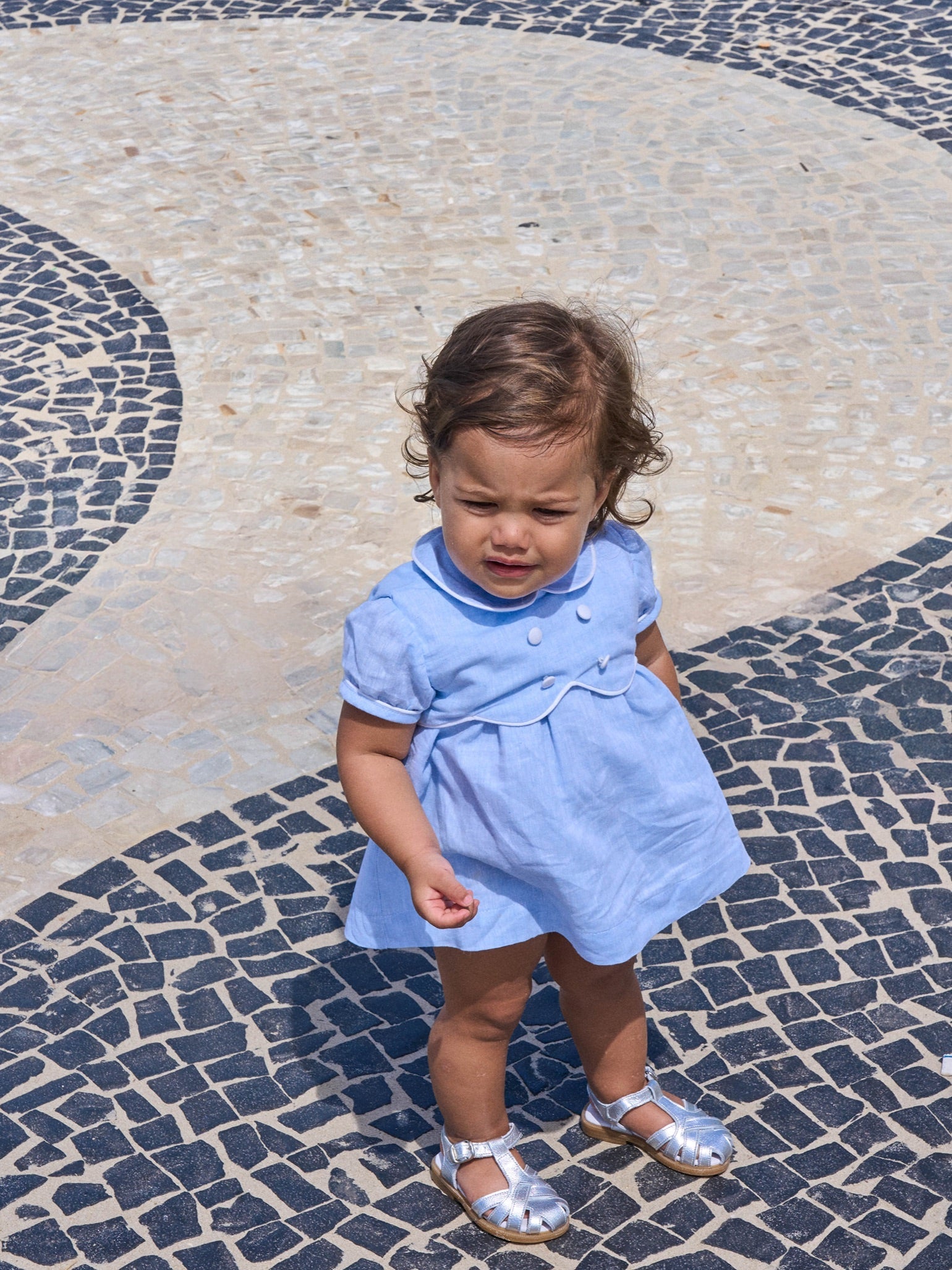 Dusty Blue Romina Baby Girl Set