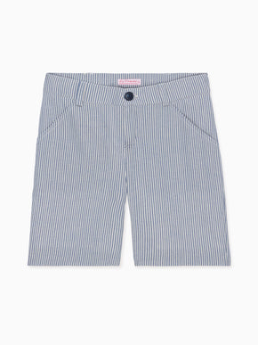 Blue Stripe Romo Boy Chino Shorts