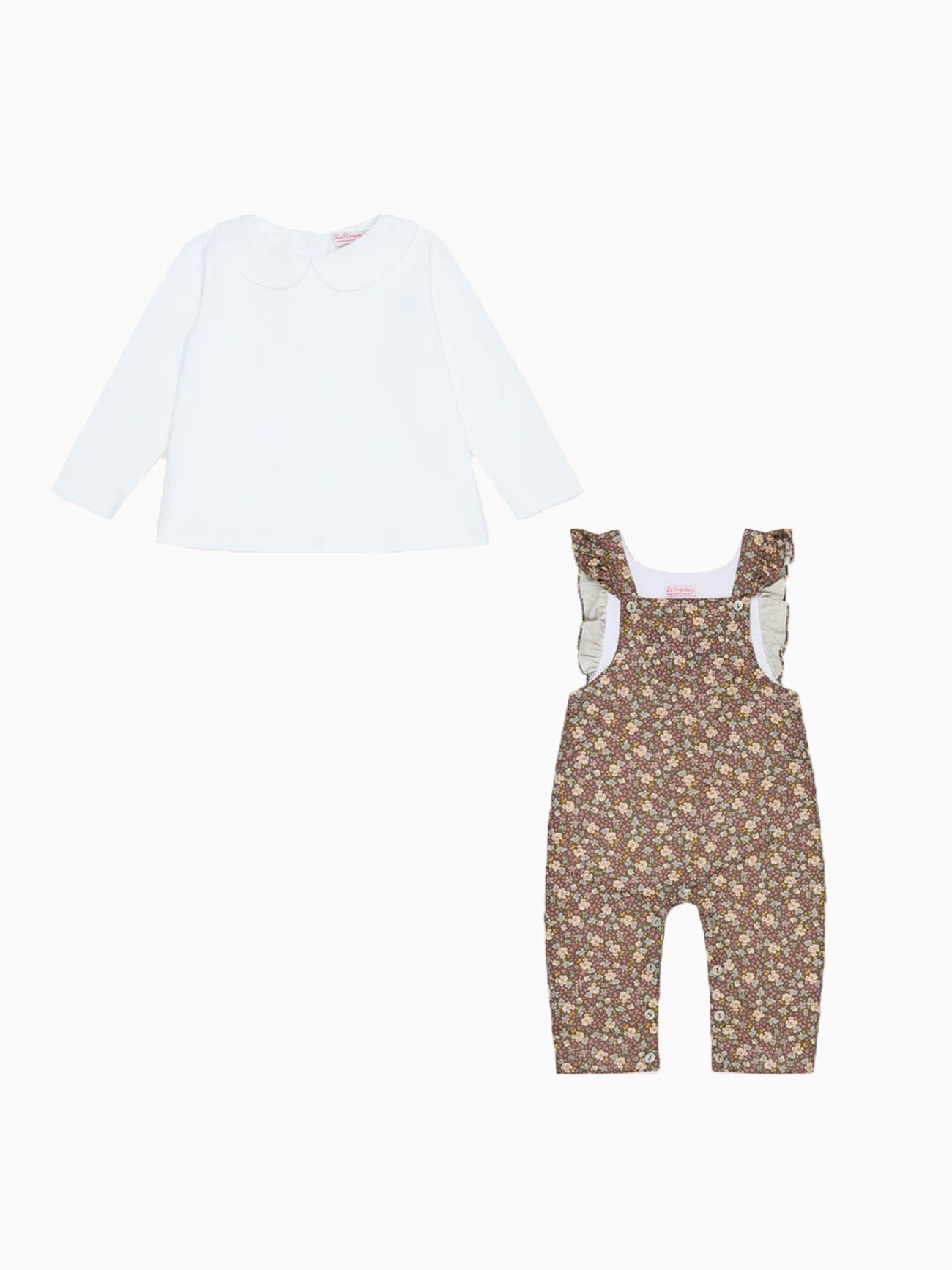 Romo Top & Delphina Overalls Baby Outfit Bundle