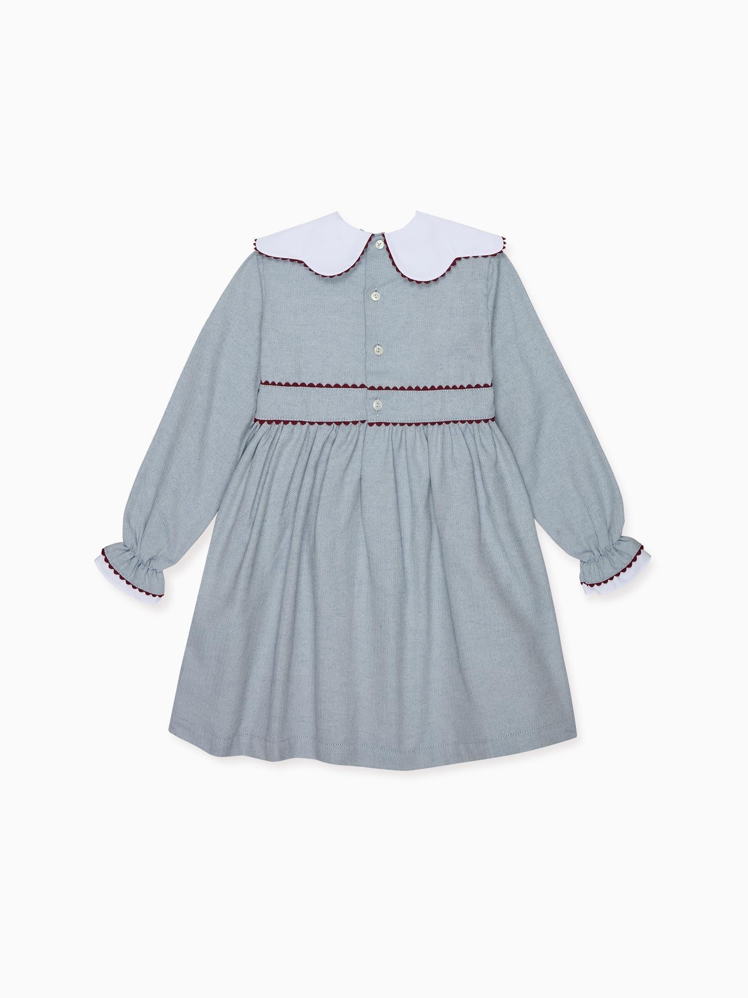 Dusty Blue Rosalie Girl Empire Dress