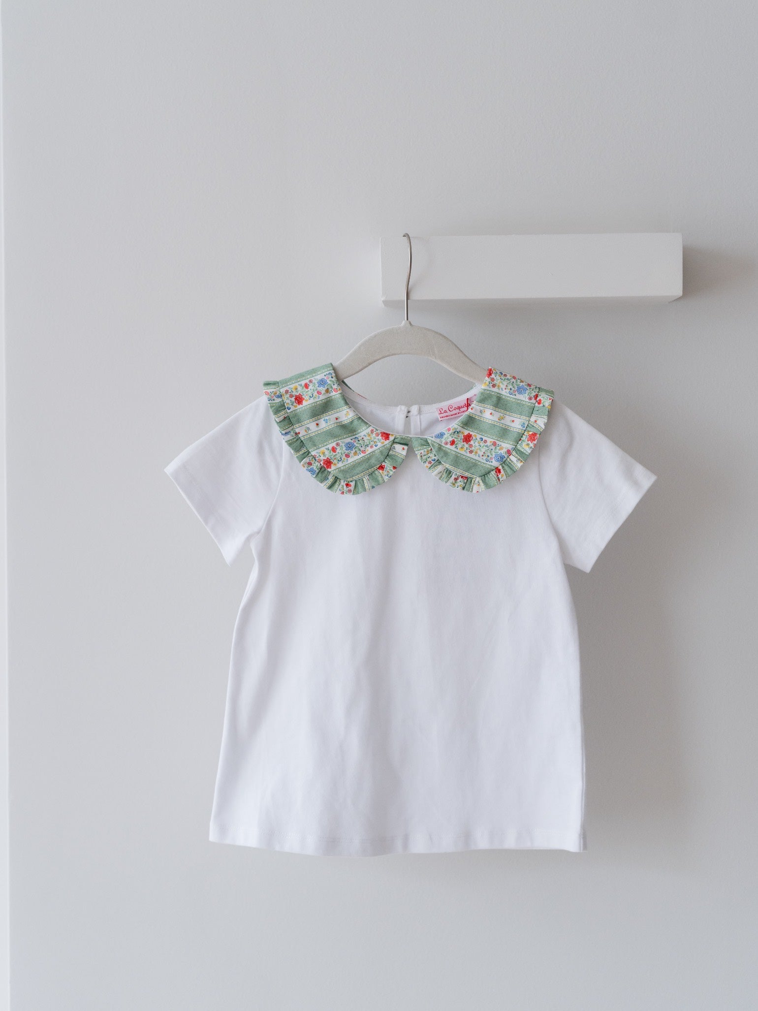 Sage Floral Stripe Rosalin Girl Top