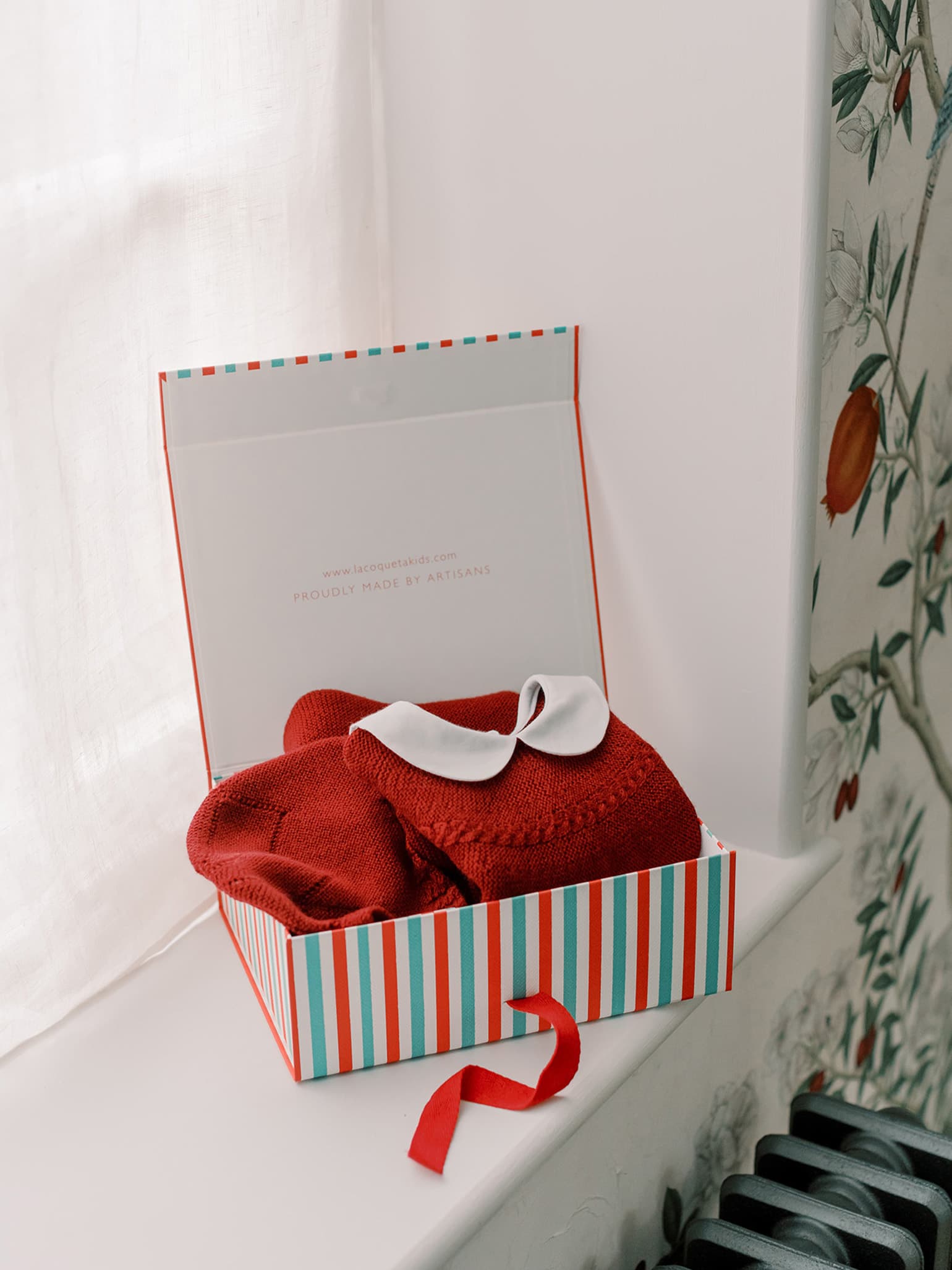 Burgundy Rosauro Merino Baby Gift Box Set