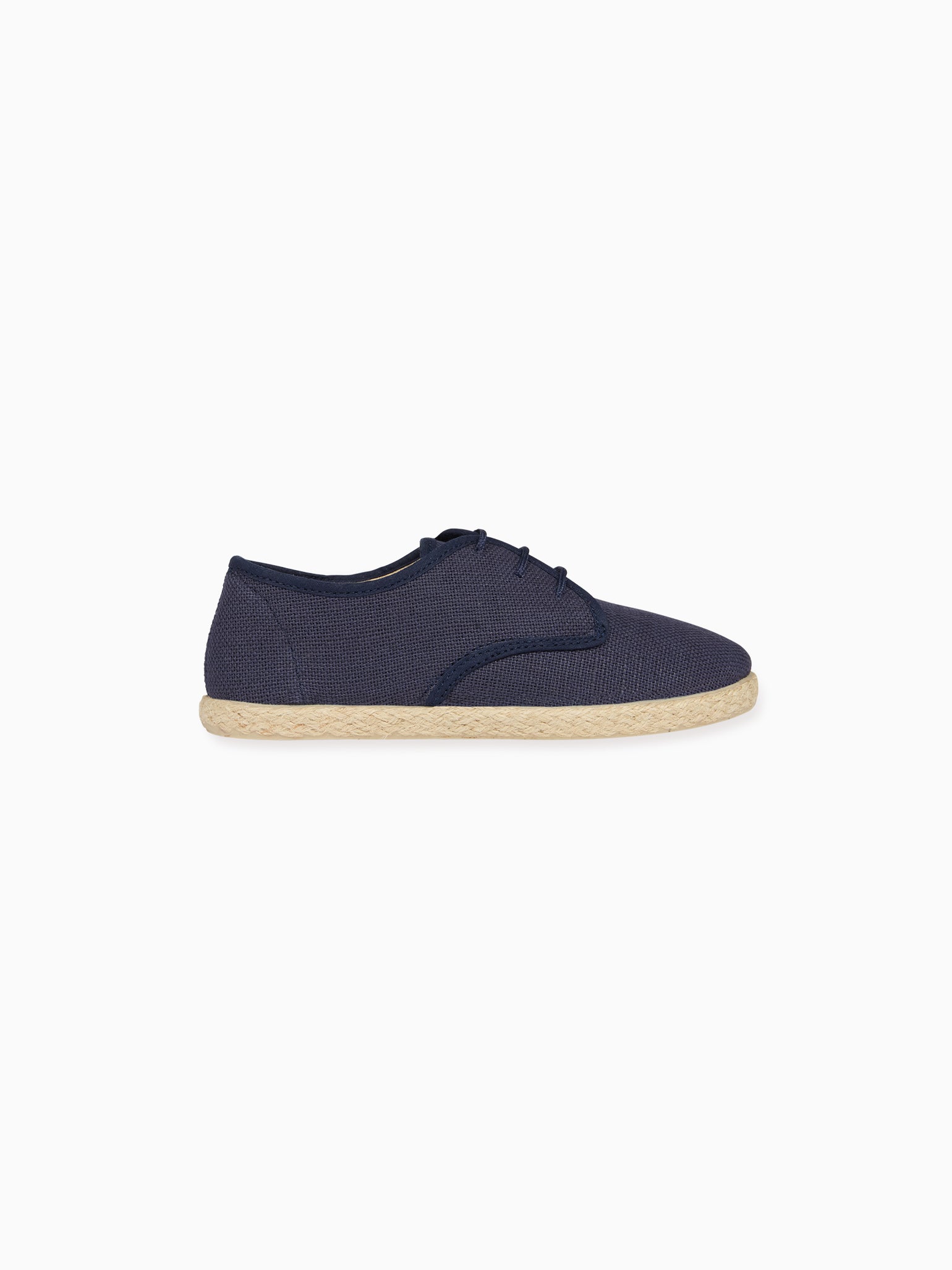 Navy Rowan Canvas Boy Lace Up Espadrille