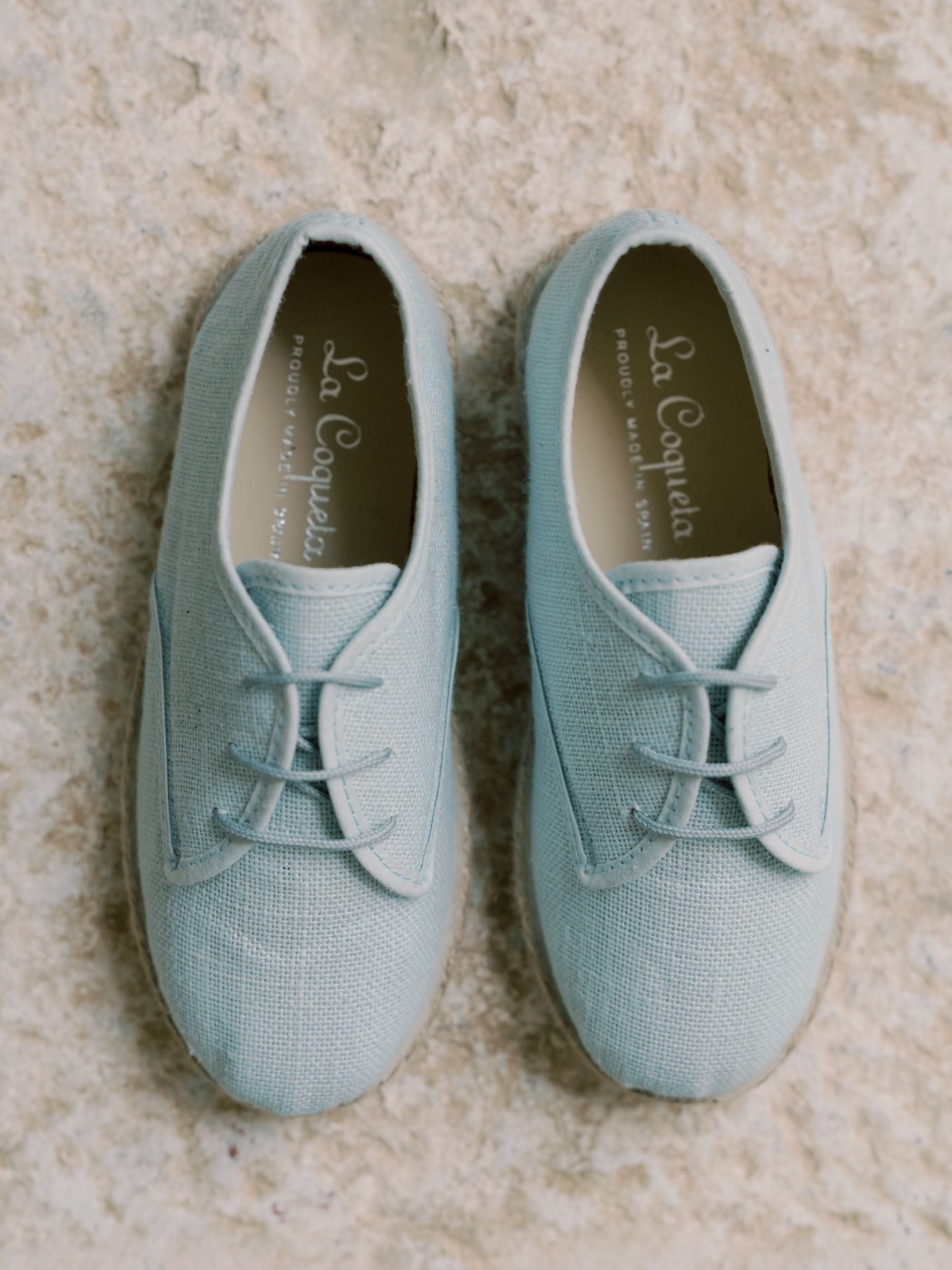 Dusty Blue Rowan Canvas Boy Lace Up Espadrille