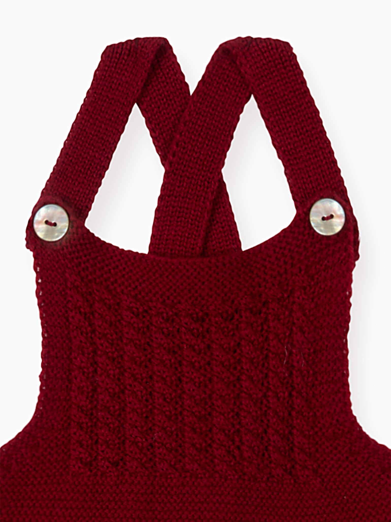 Burgundy Rubino Merino Baby Knitted Overalls