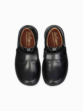 Black Leather Boy Classic School Shoes