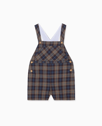 Blue Check Salma Baby Overalls