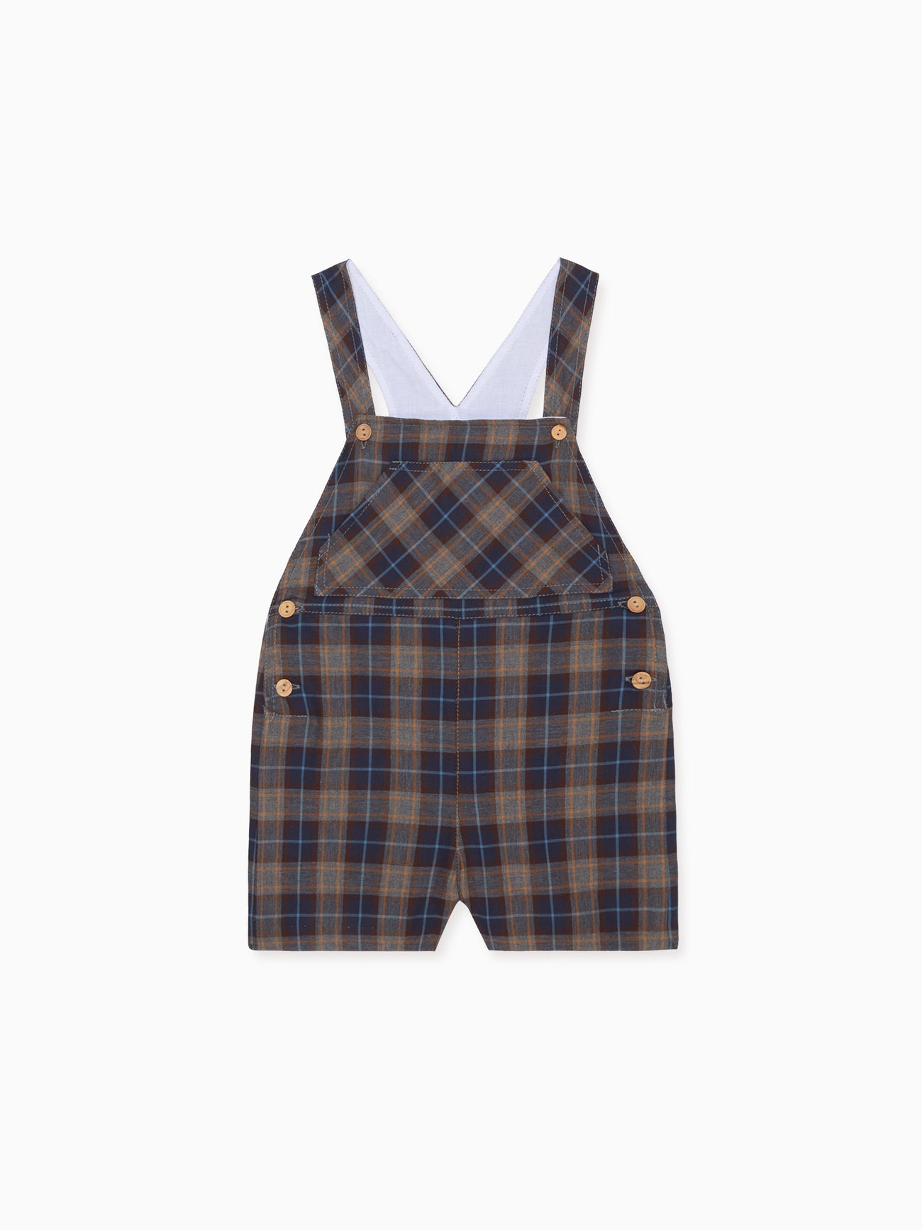 Blue Check Salma Baby Overalls