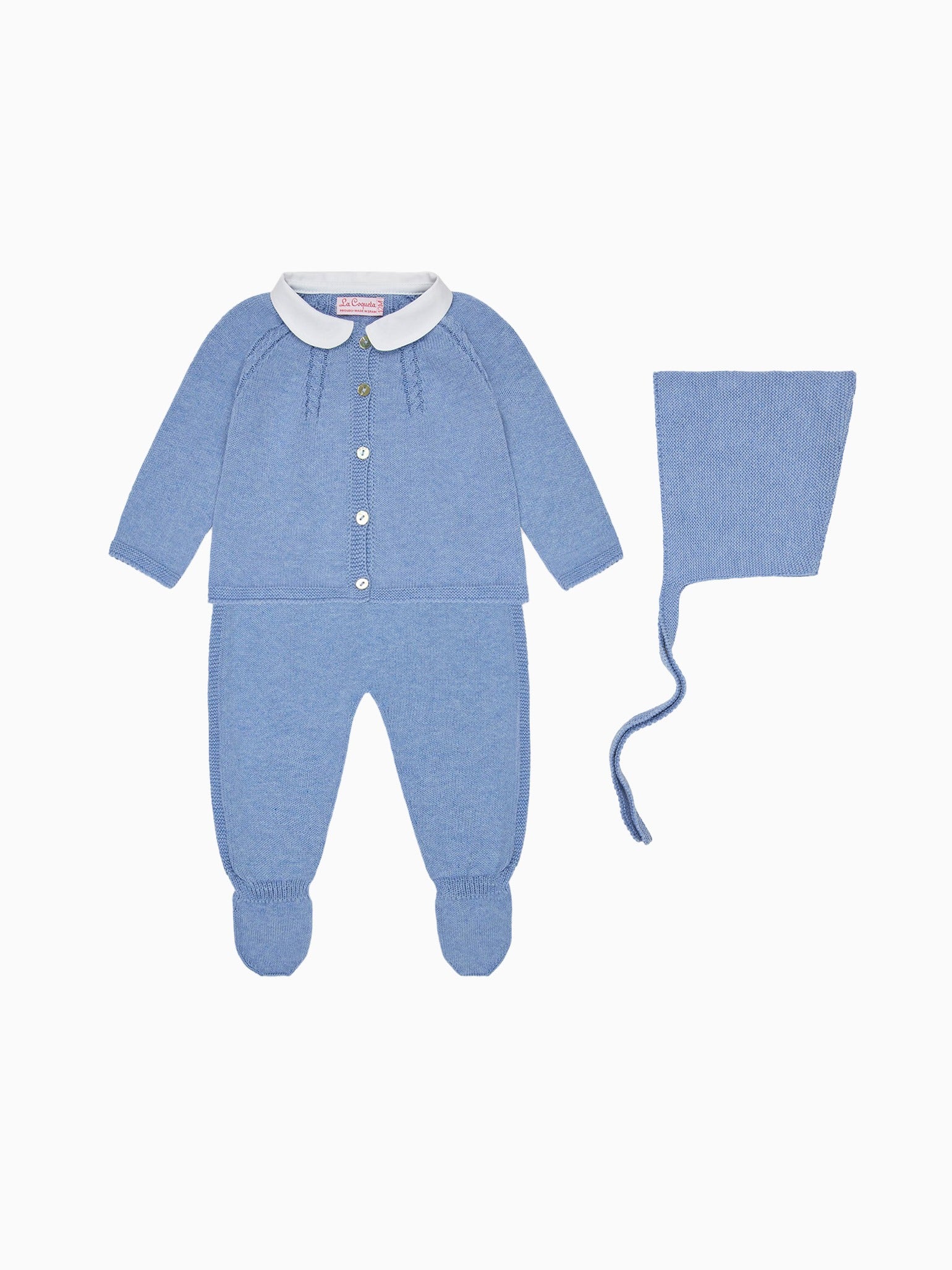 Blue Samson Cotton Baby Knitted Gift Box Set | La Coqueta Kids