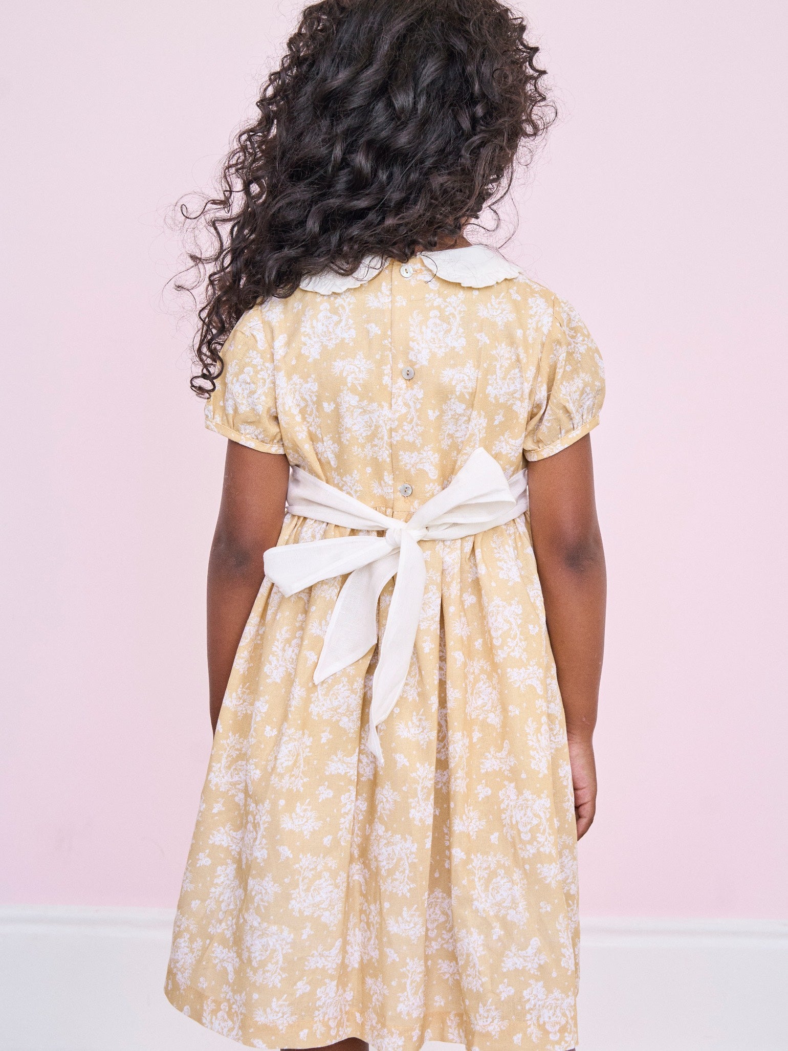 Yellow Toile Sara Girl Dress