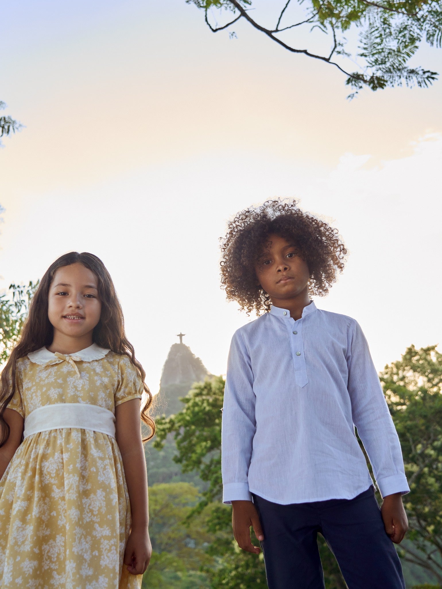 Dusty Blue Jazmin Linen Mix Long Sleeve Boy Shirt