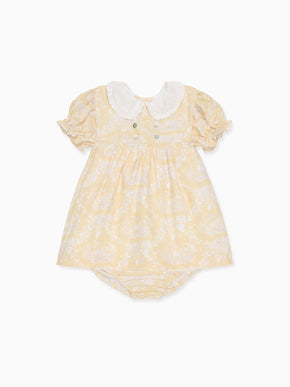 Yellow Toile Savanna Baby Girl Set