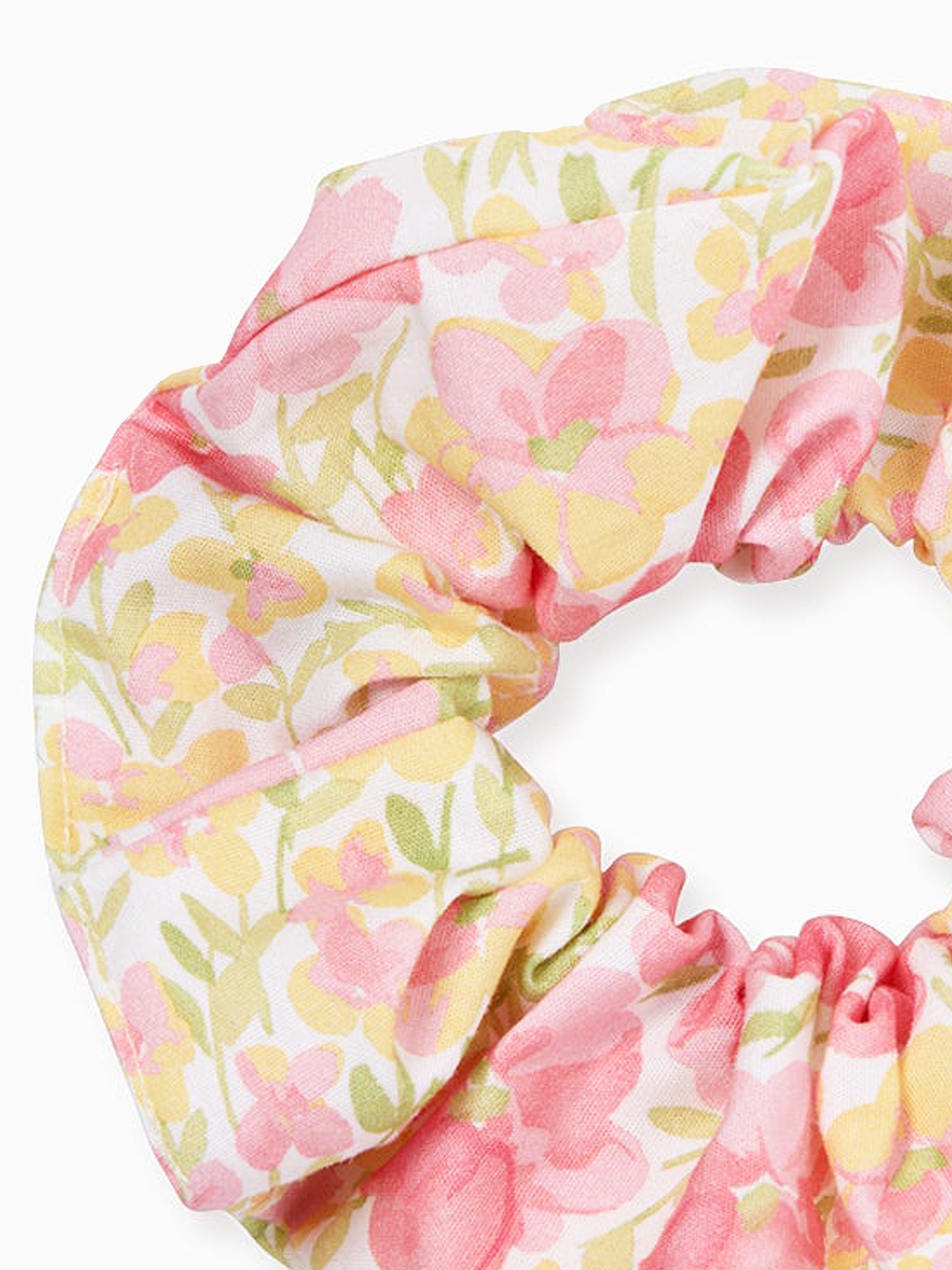 Pink Floral Girl Scrunchie