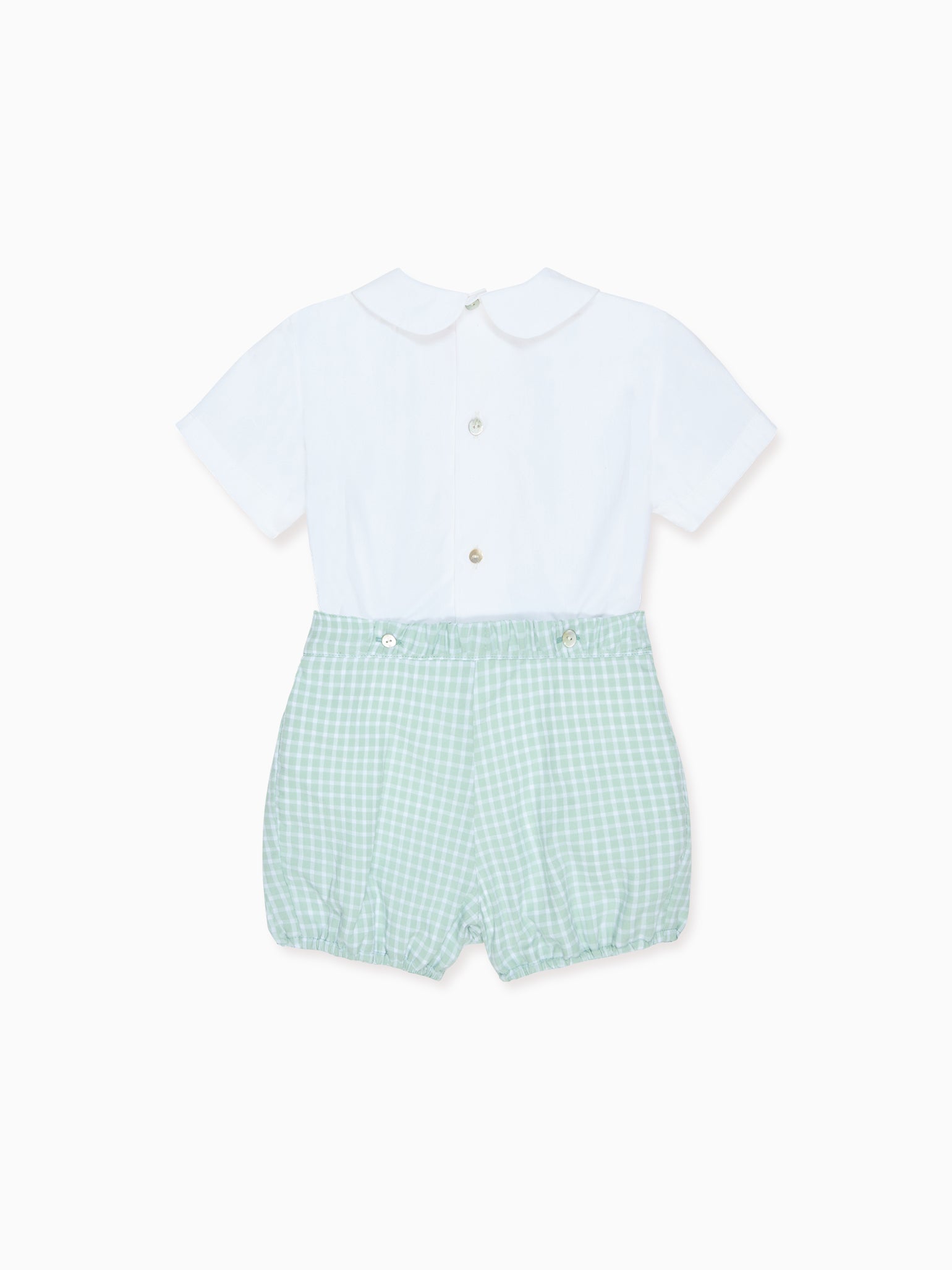 Sage Gingham Sebastian Baby Boy Set