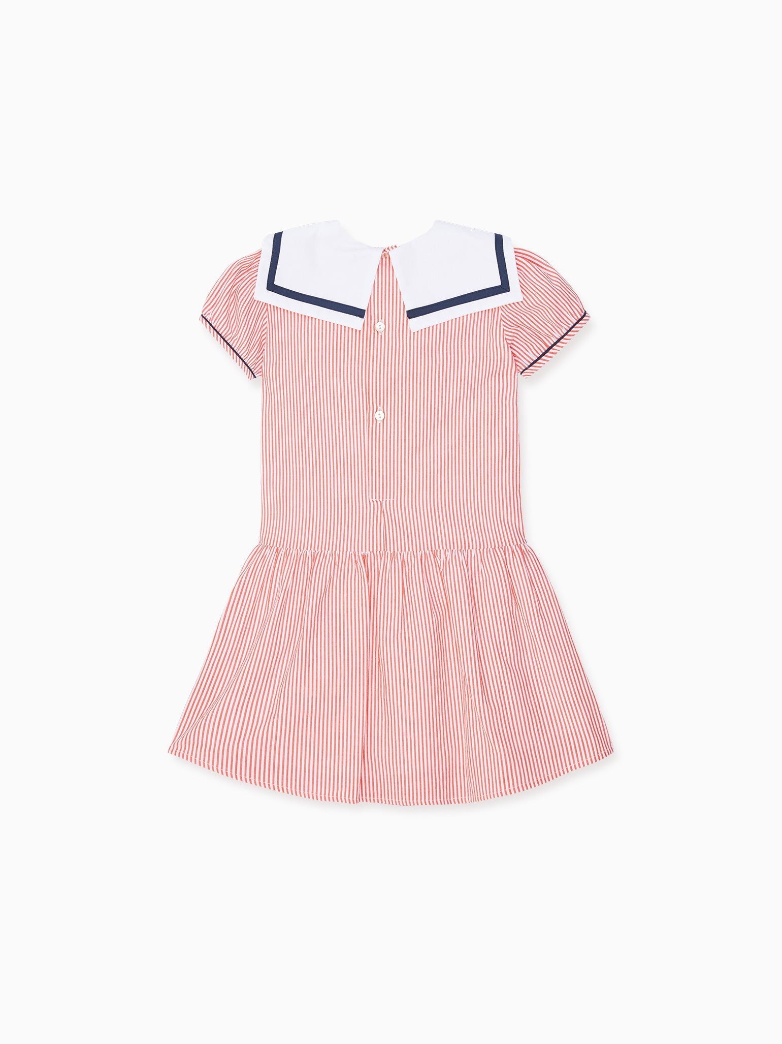 Red Stripe Siena Girl Drop Waist Dress – La Coqueta Kids