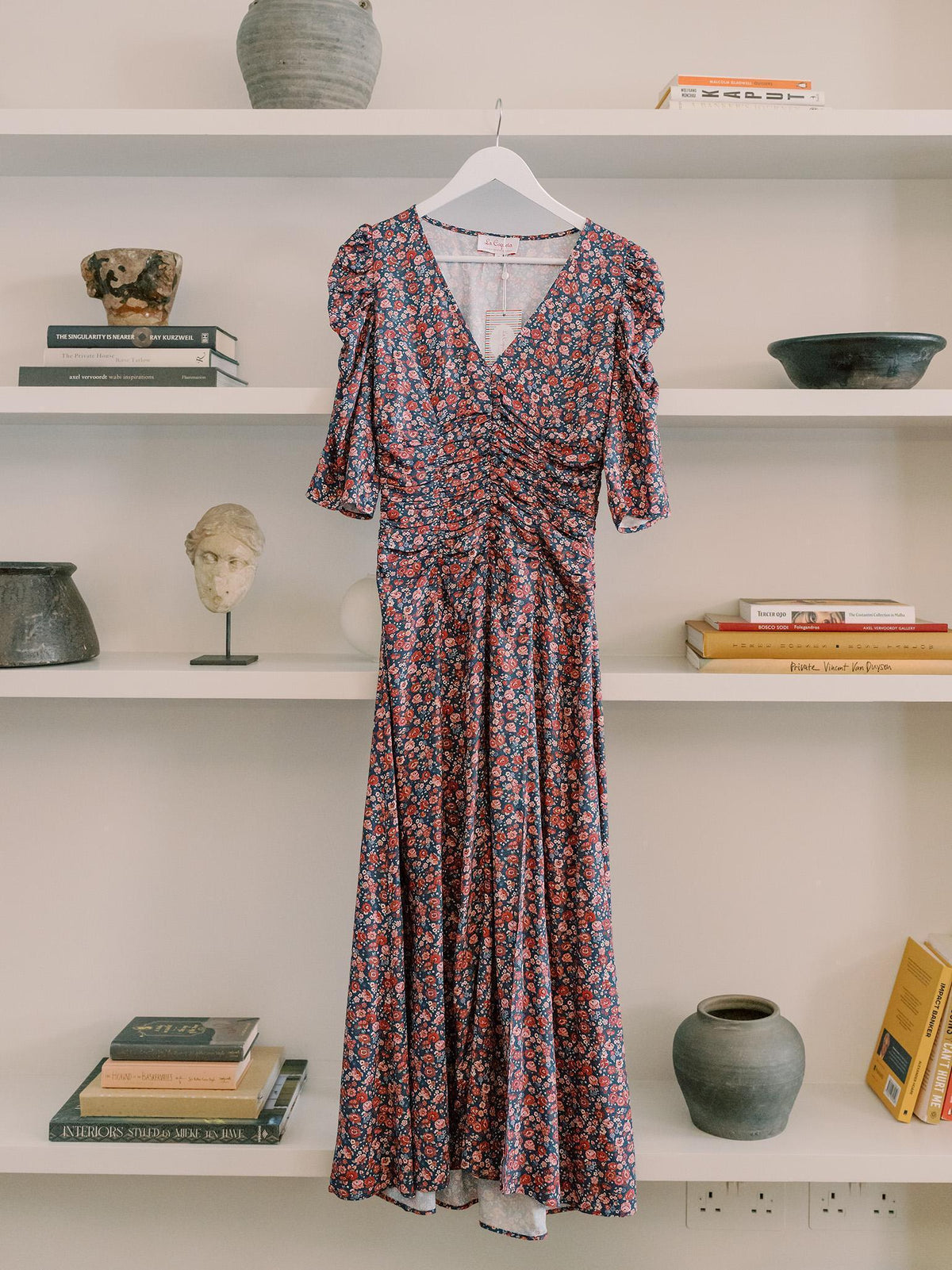 Navy Floral Siena Women Long Dress