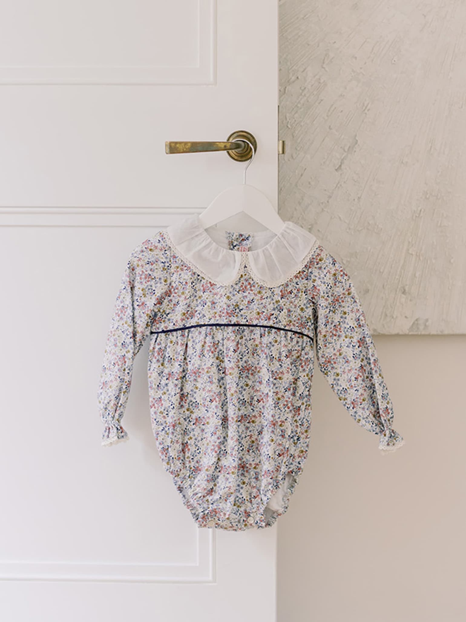 Blue Floral Sierra Baby Girl Romper