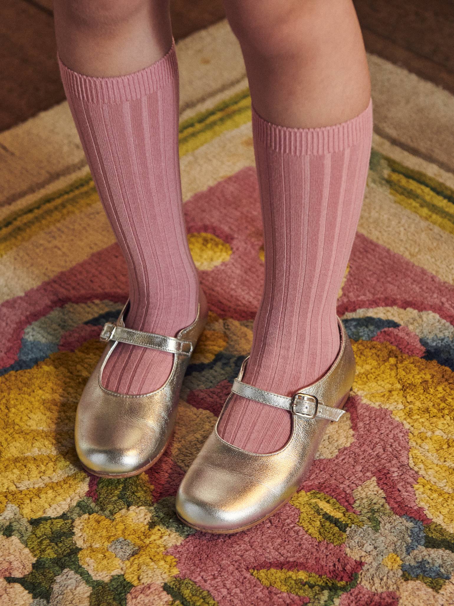 Silver Leather Girl Mary Jane Shoes