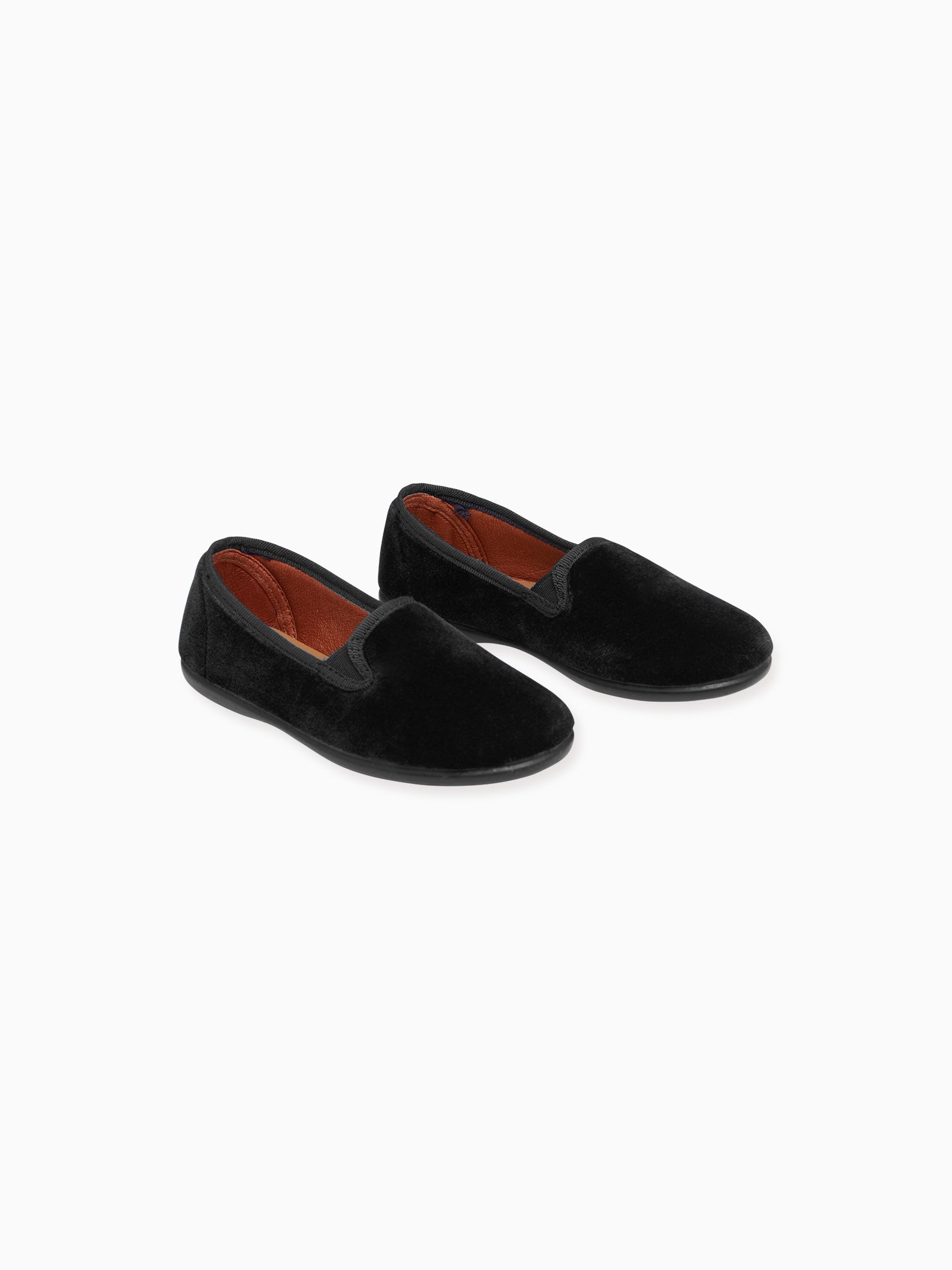 Black Velvet Kids Slipper Shoes