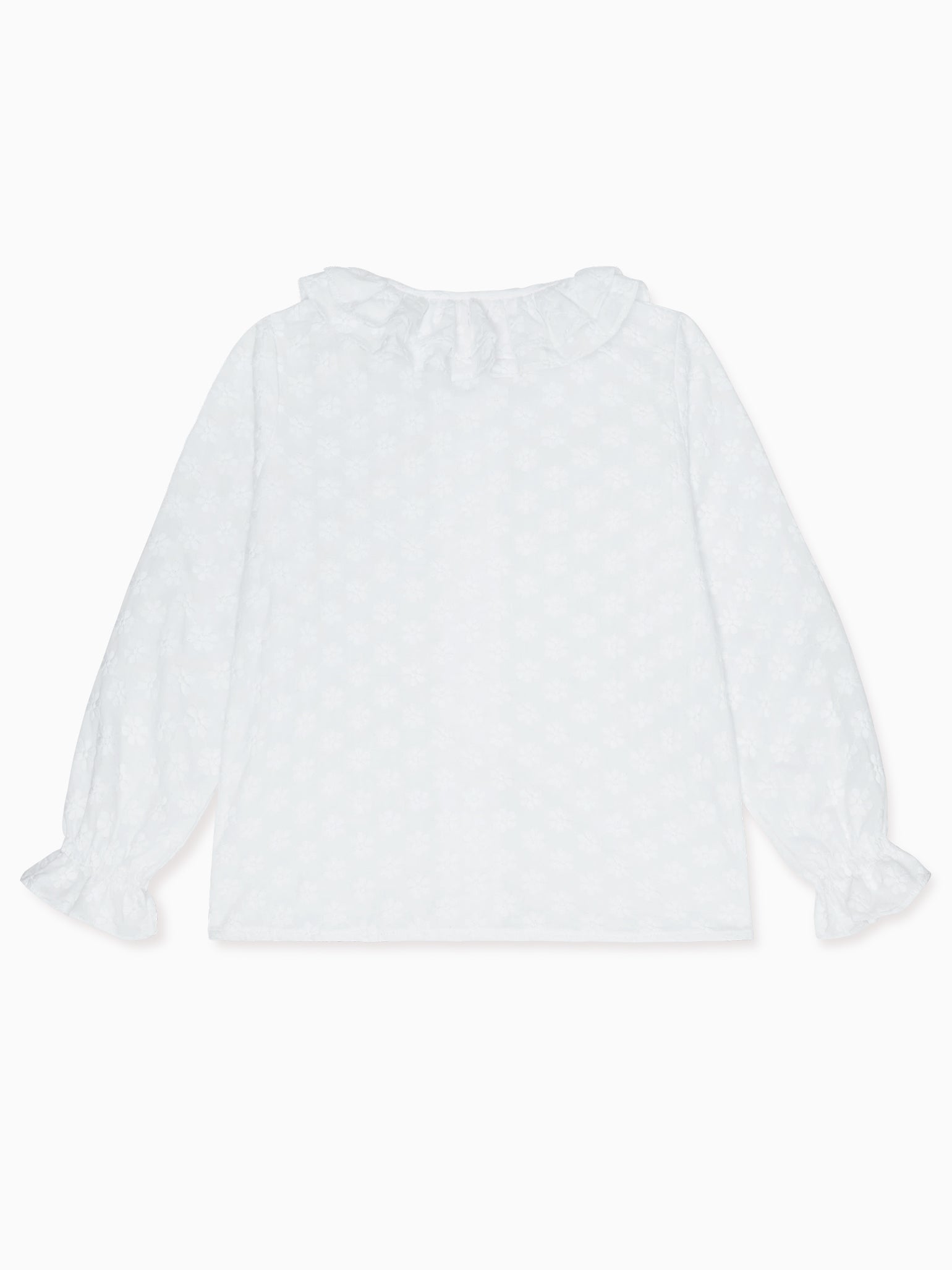 White Solara Girl Cotton Shirt – La Coqueta Kids