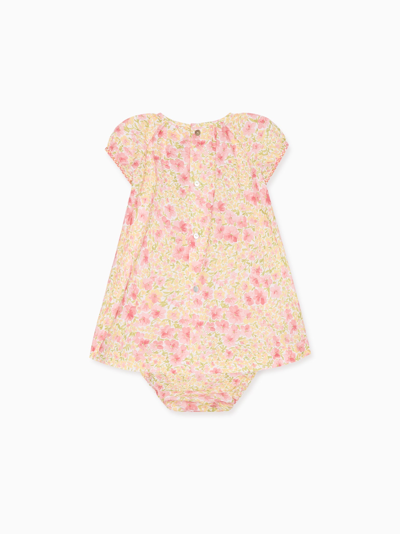 Pink Floral Sonia Baby Girl Hand-Smocked Set