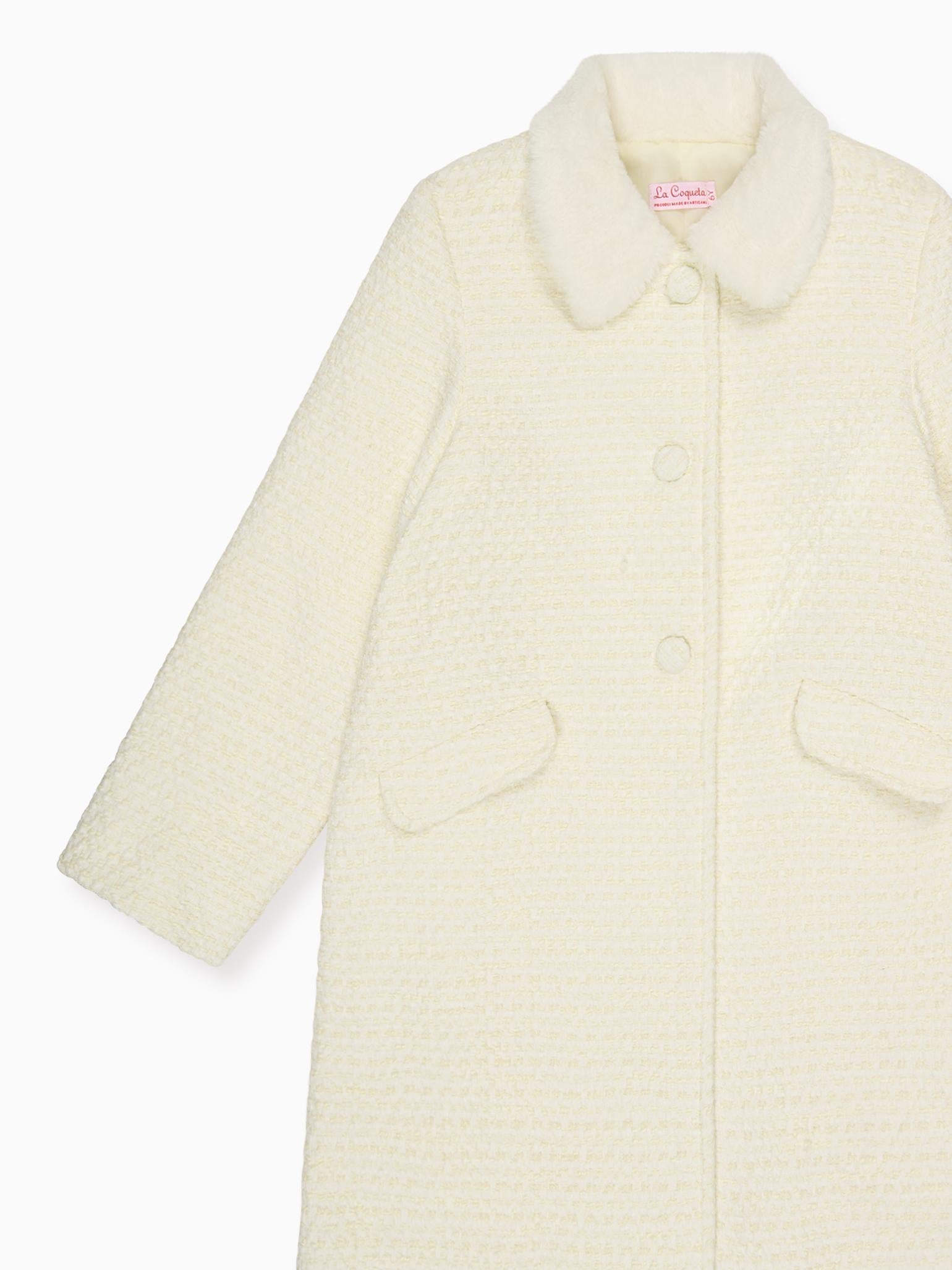 Ivory Rose Girl Coat