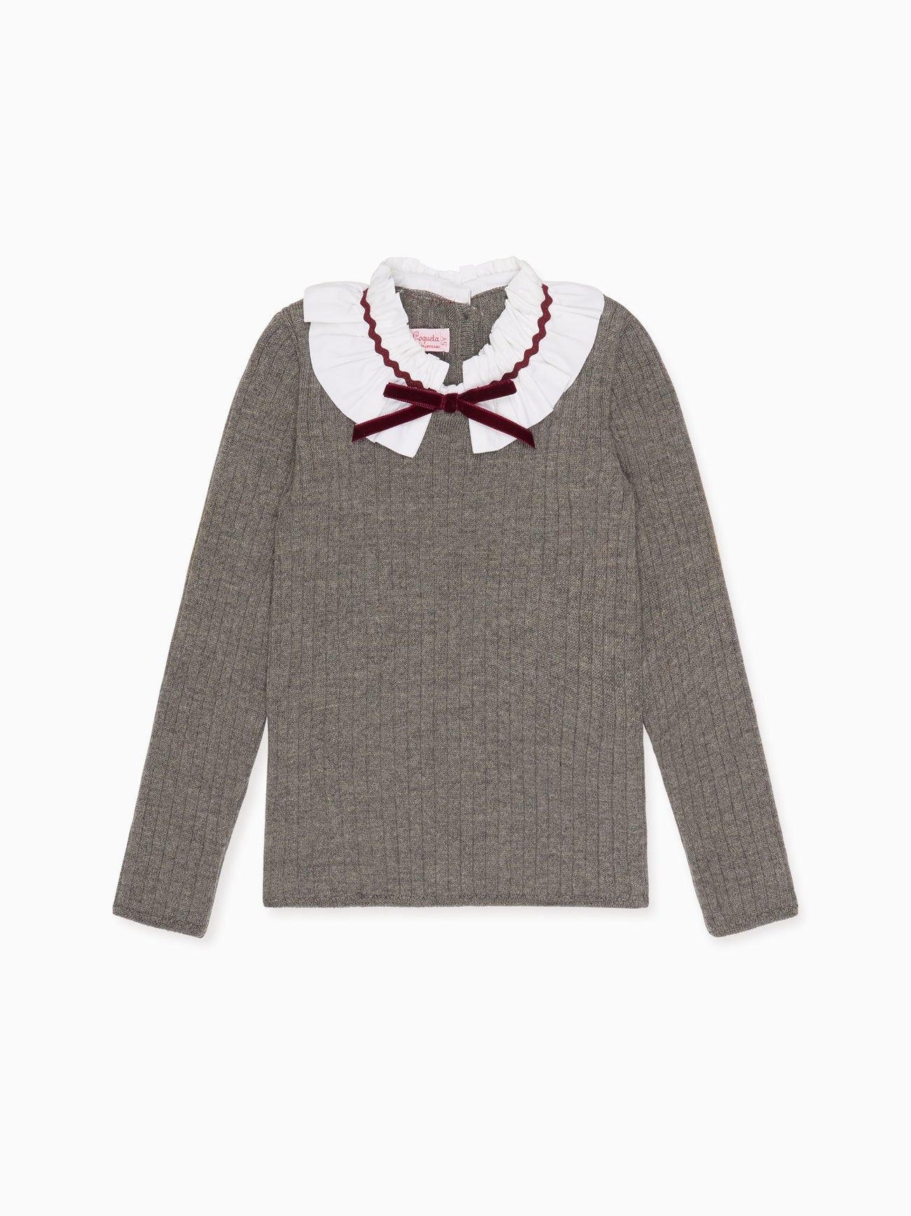 Grey Melange Tavi Merino Girl Jumper