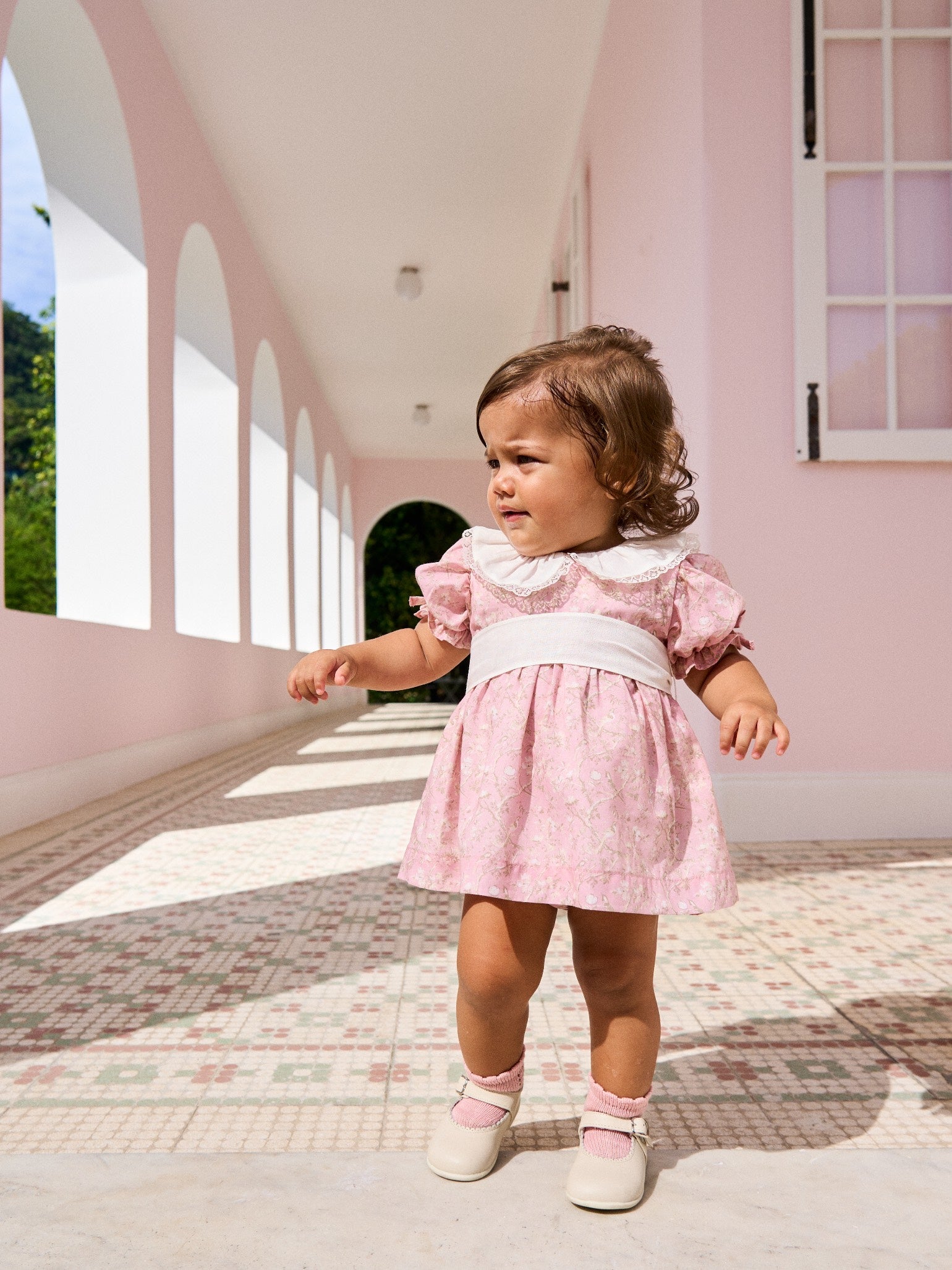 Pink Toile Teresa Baby Girl Set