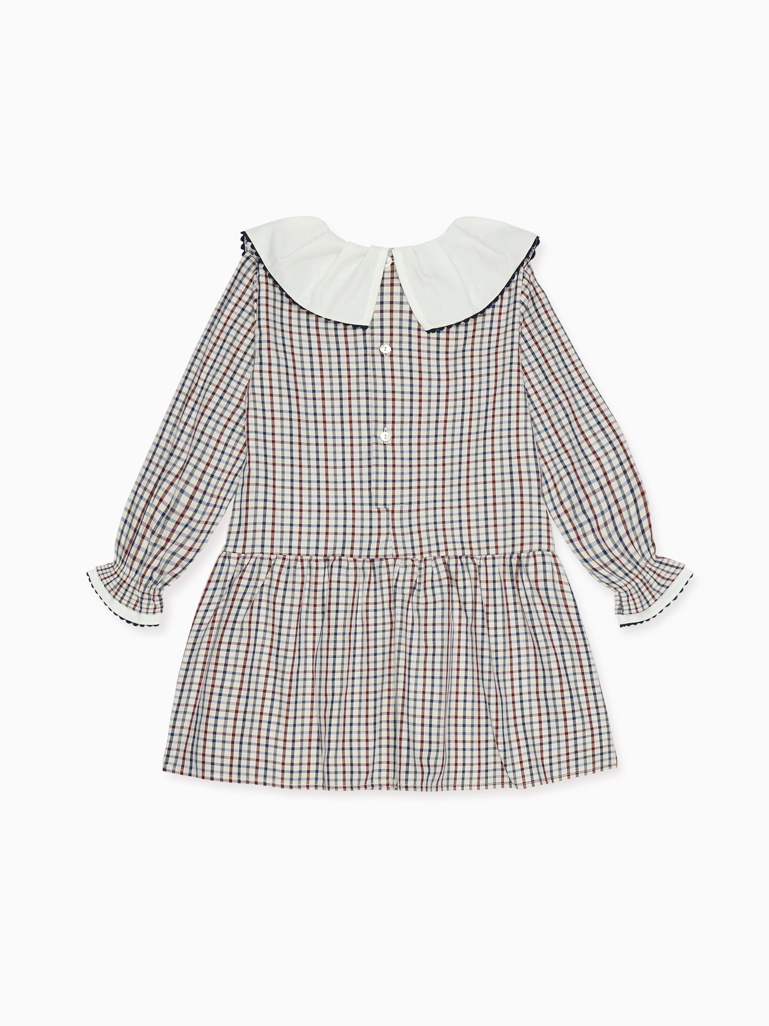 Burgundy Check Tessa Girl Dress