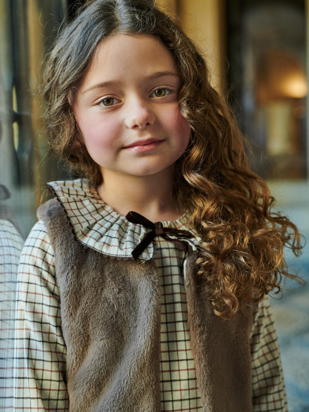 Brown Marisol Girl Gilet