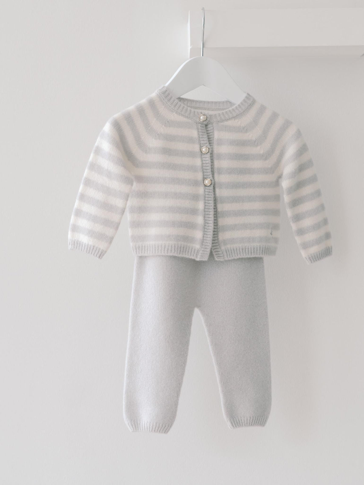 Light Grey Tiago Cashmere Baby Set
