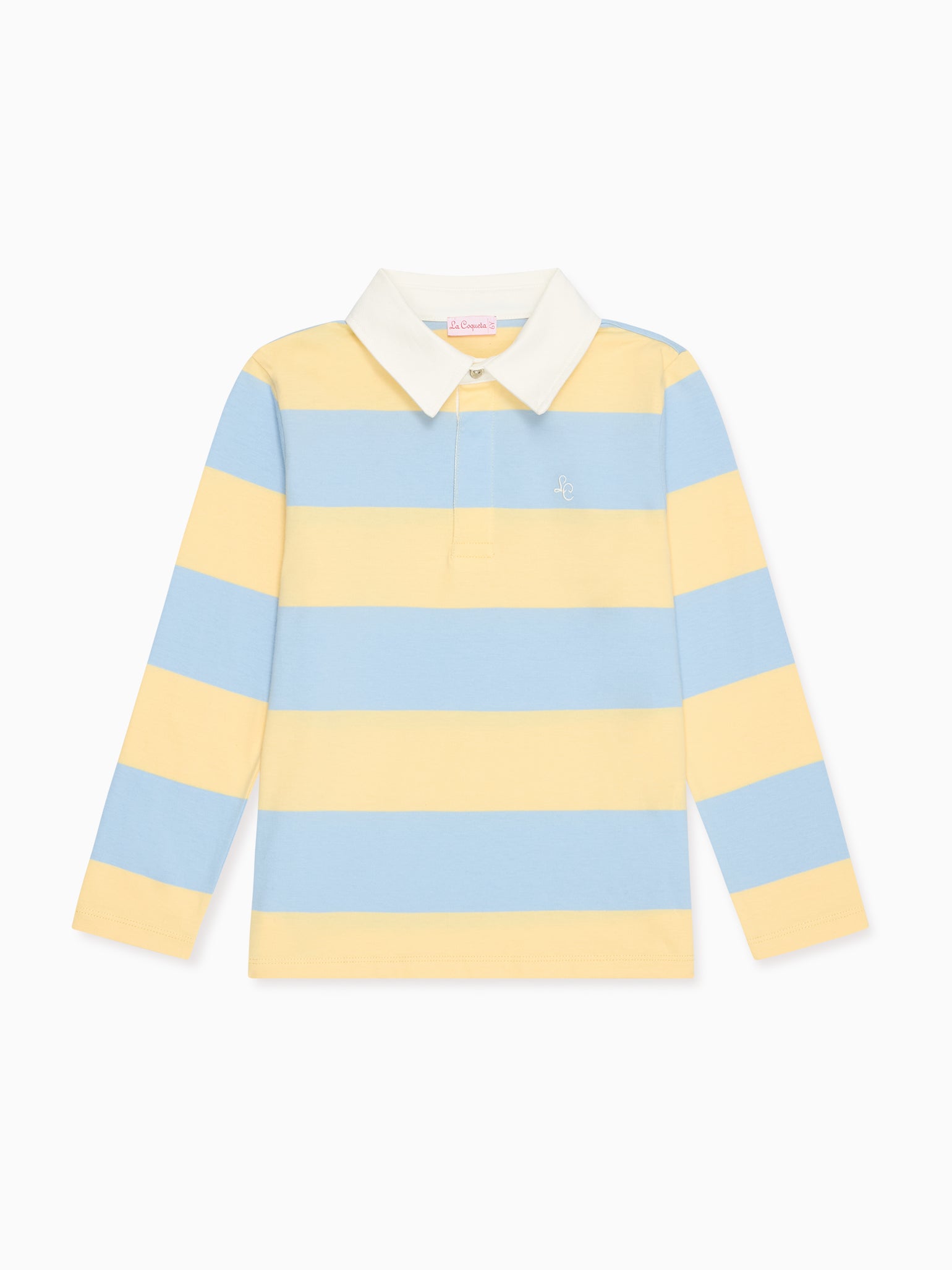 Lemon Stripe Tijo Long Sleeve Boy Rugby Shirt