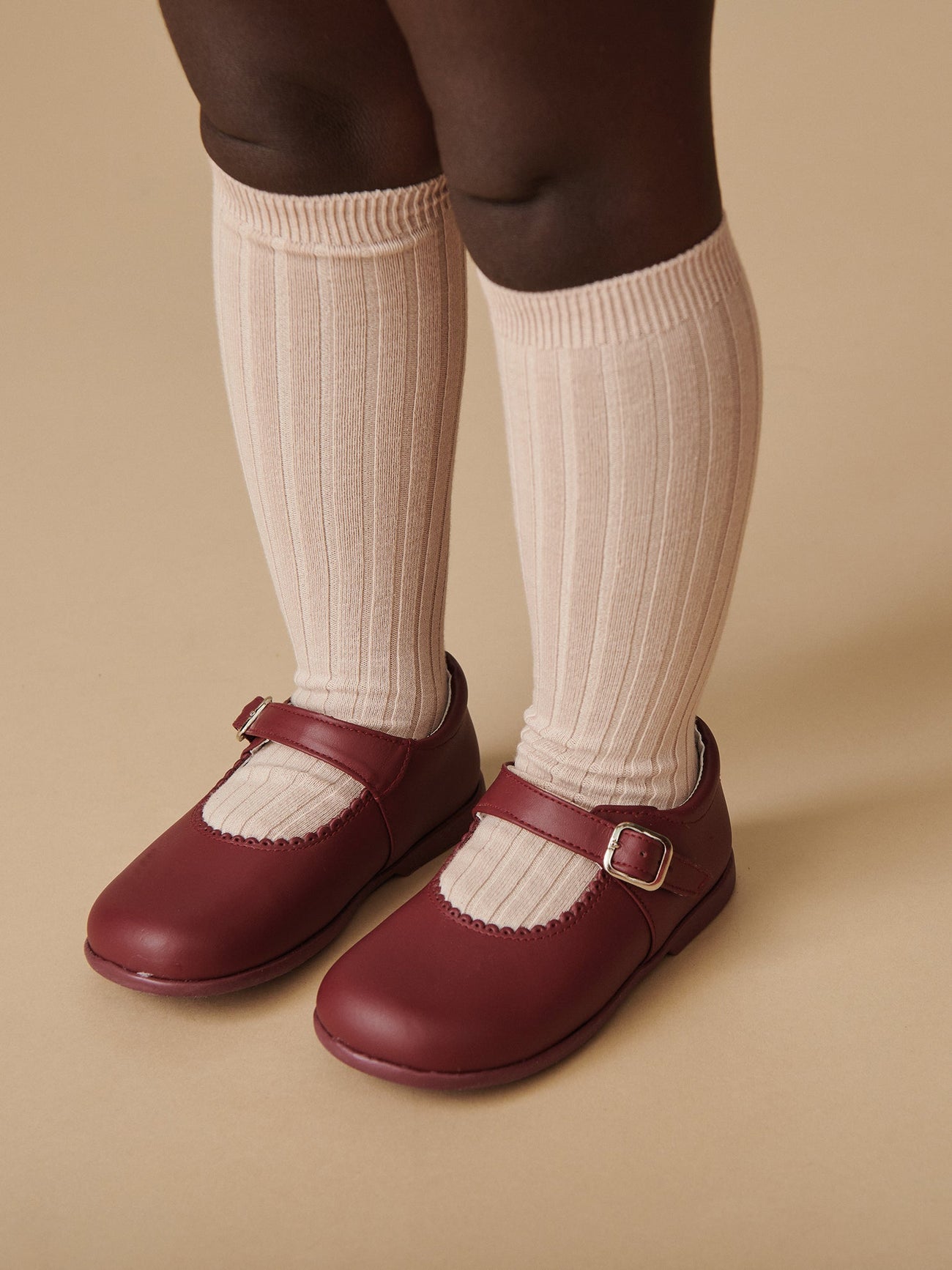 Burgundy Leather Toddler Mary Jane Shoes