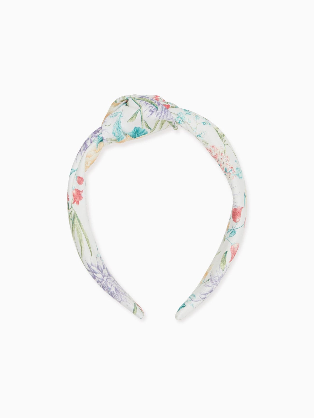 Ivory Floral Girl Top Knot Girl Headband