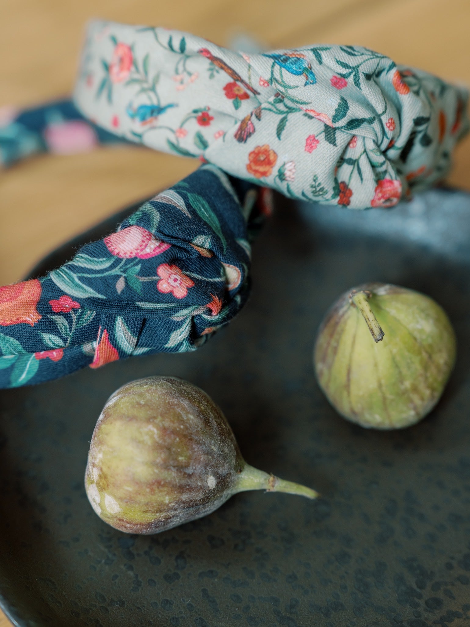 Black Pomegranate Girl Top Knot Hairband
