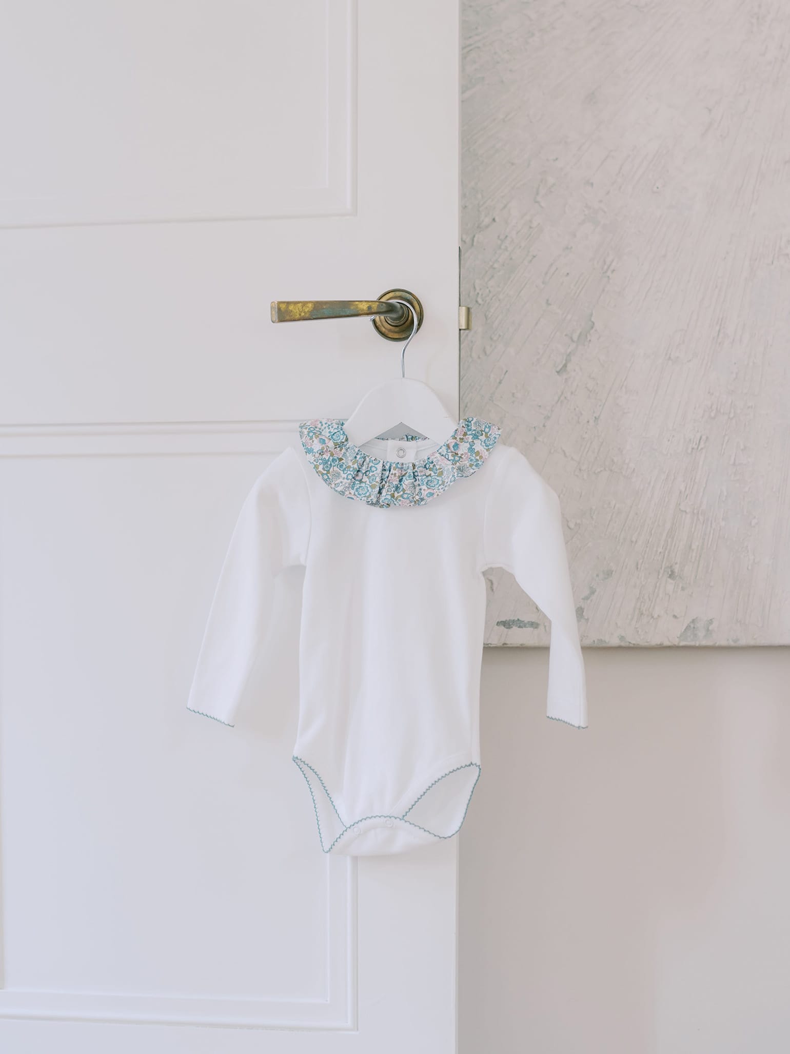 White Tula Long Sleeve Baby Girl Bodysuit