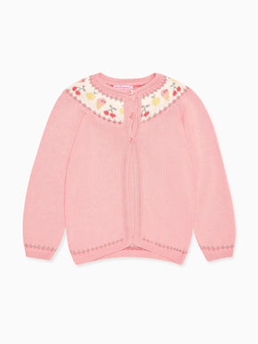 Dusty Pink Helado Cotton Girl Cardigan