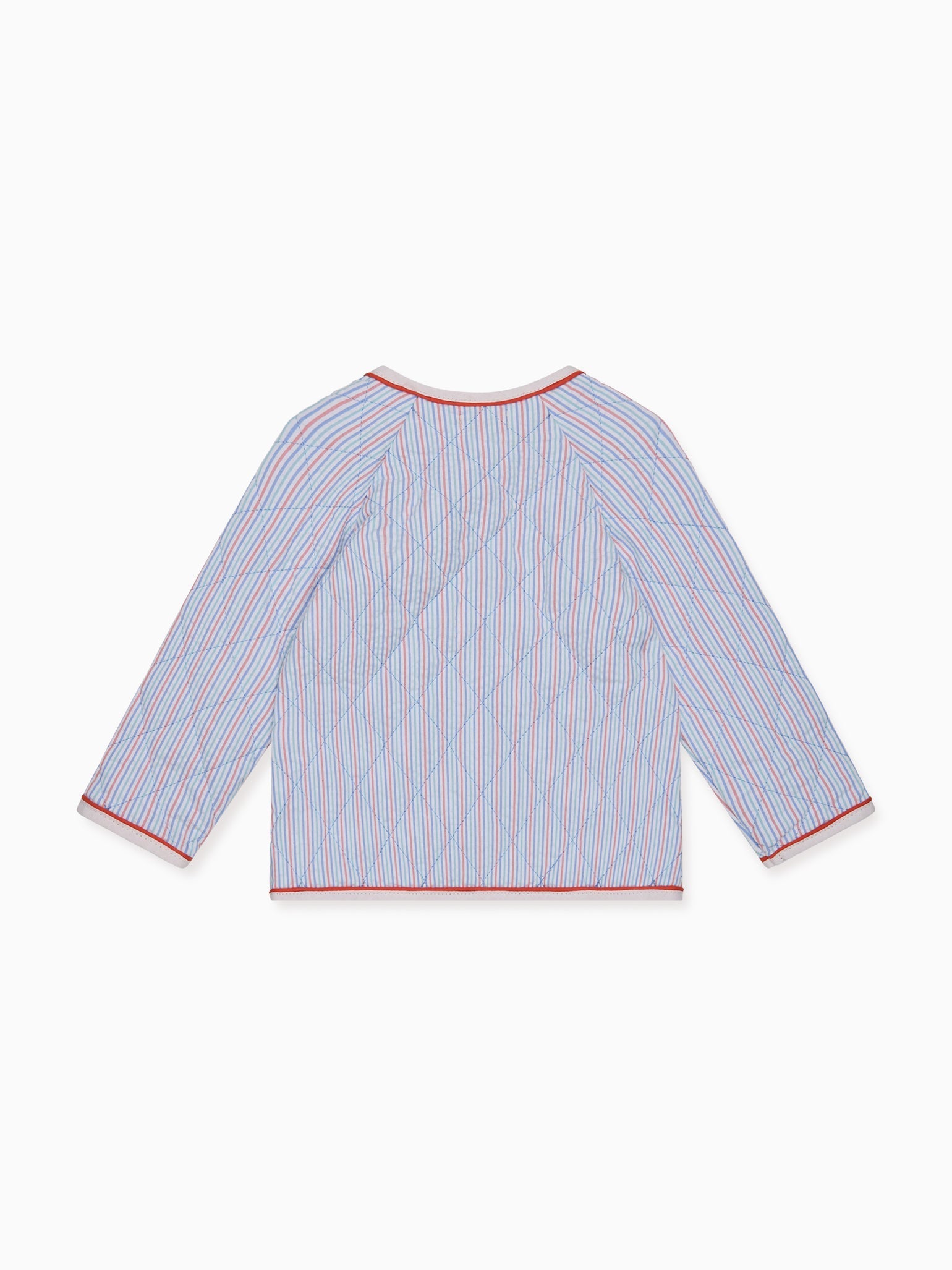 Coral Stripe Frances Baby Jacket