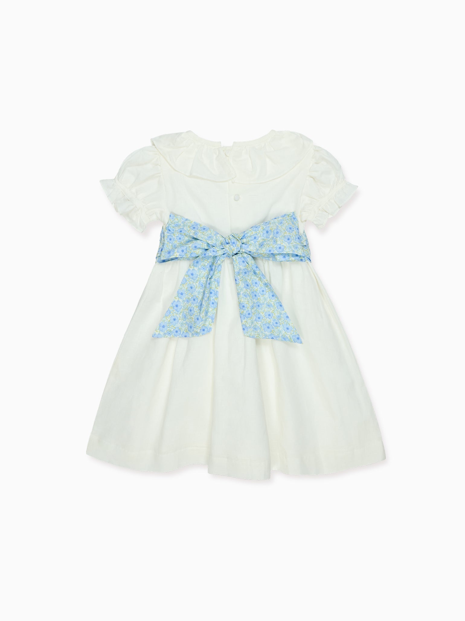 White Vega Floral Ceremony Girl Dress