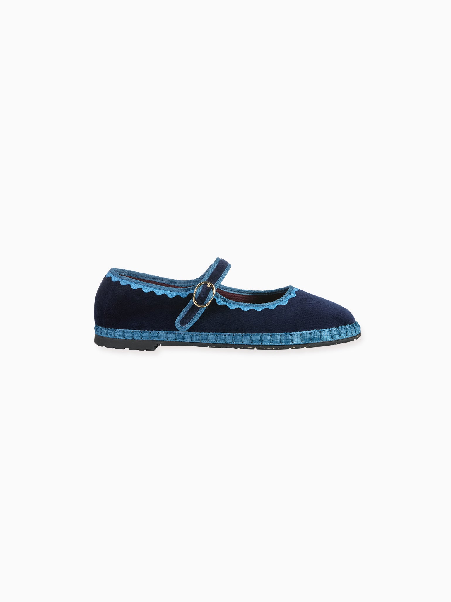 Flabelus x La Coqueta Woman Light Blue Velvet Mary Jane Shoes – La