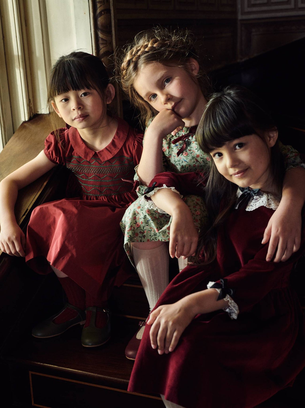 Eva Girl Dress, Short Socks & Bow Mary Jane Shoes Outfit Bundle