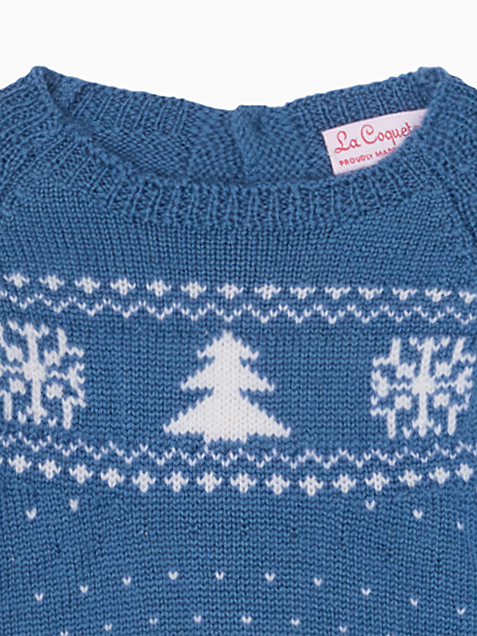 Petrol Blue Vincente Merino Christmas Baby Knitted Set