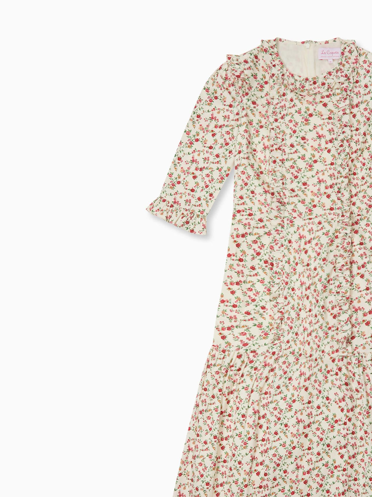 Ivory Floral Violeta Women Long Dress