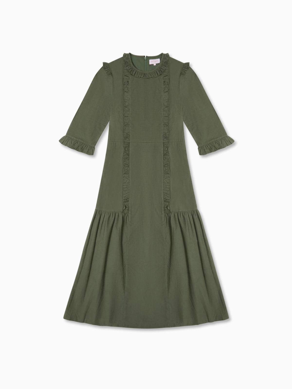 Olive Green Violeta Women Long Dress