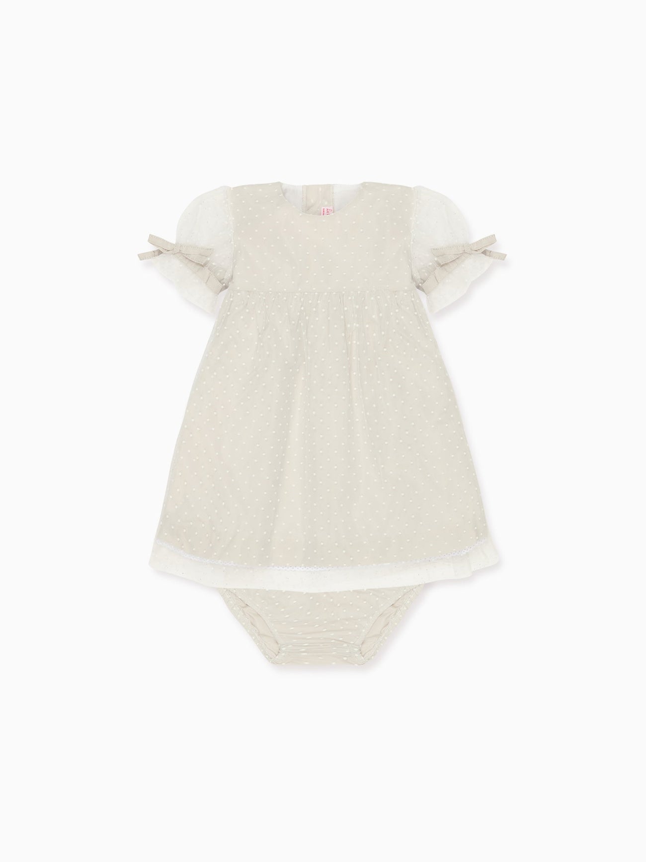 Ivory Polka Dot Violeta Tulle Baby Girl Set