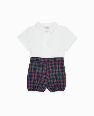 Navy Tartan Volo Baby Boy Set