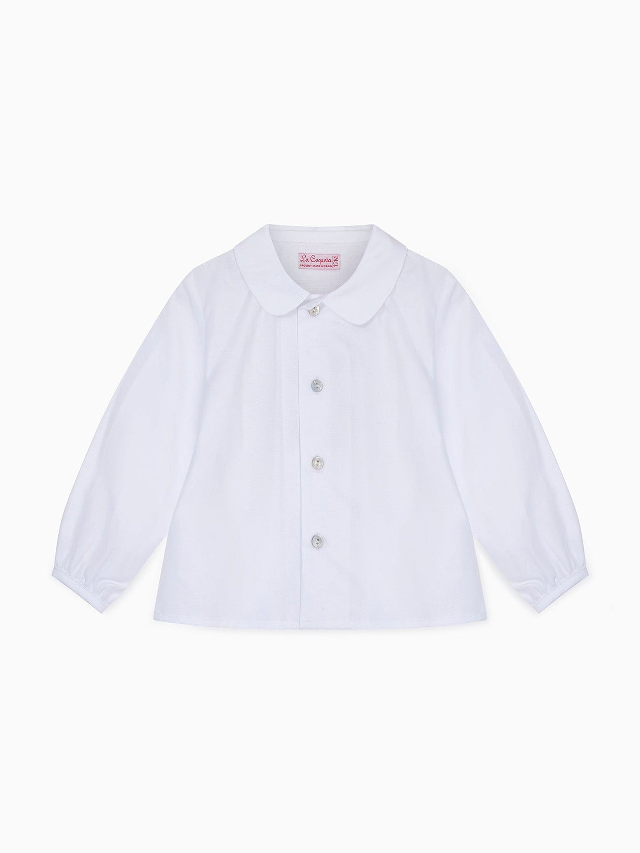 White Bara Long Sleeve Baby Shirt